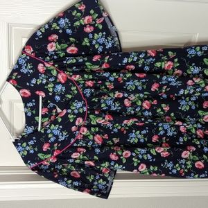 Vintage  Carolina Maid 100%  cotton Made in USA maxi house dress  Size Large